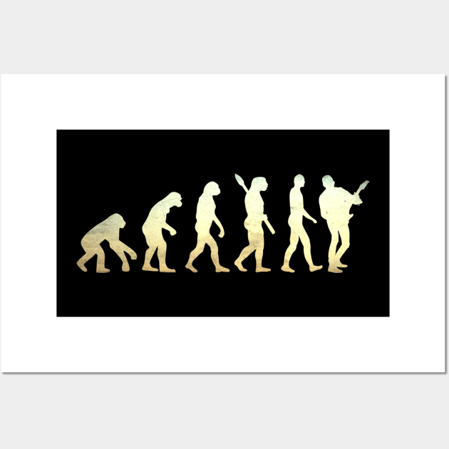 Guitar Evolution Shirt, Gift For Guitar Player Wall Art by JD_Apparel